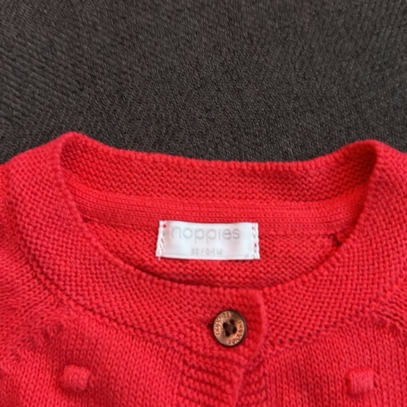 EUC Noppies Cotton Button Up Sweater 0-1 mth - Picture 3 of 3
